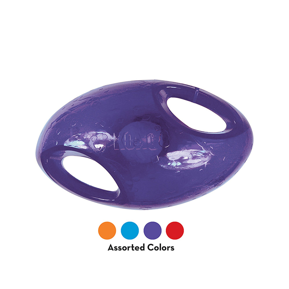 KONG Jumbler rugged shell stands up to tough play for large dogs