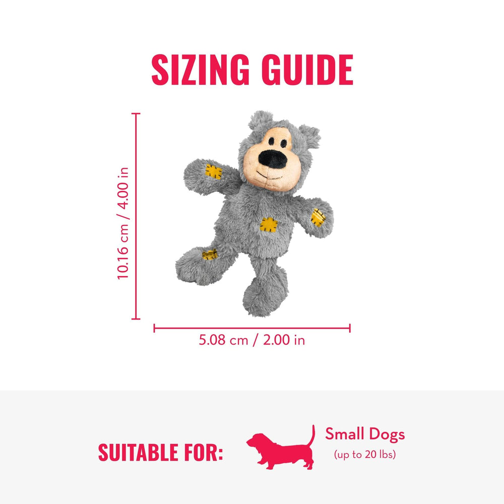 KONG Knots Bear squeaker entices dogs into lively play.