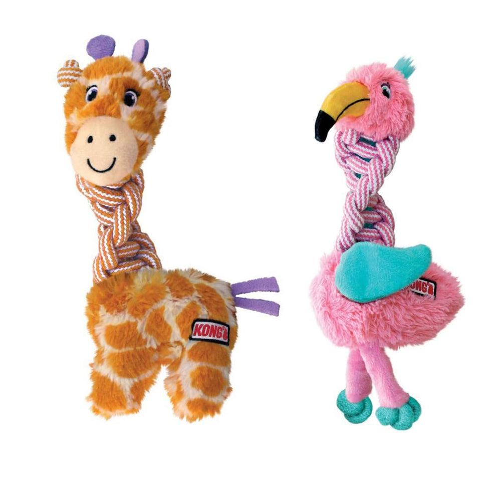 KONG Knots Twists squeaker inside extends playtime during interaction