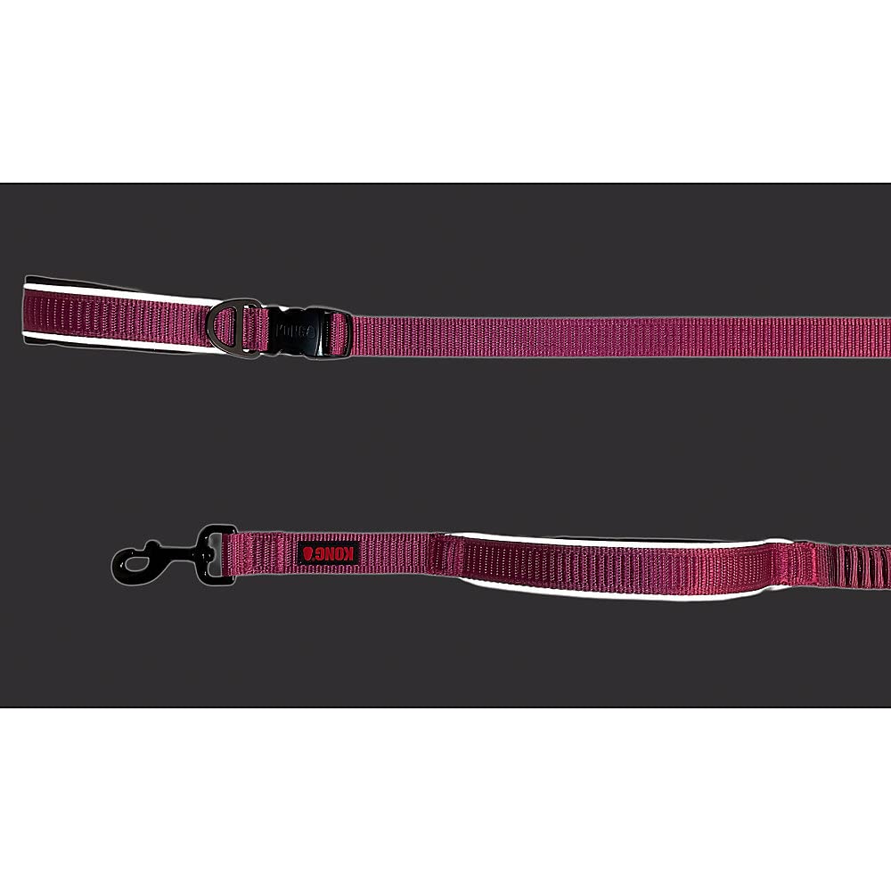 KONG leash traffic-handle pink demonstrates added control in crowded settings