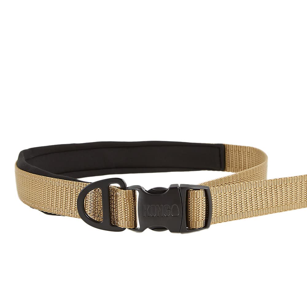 KONG leash with waist strap offers hands-free convenience for running, training, or casual outings.