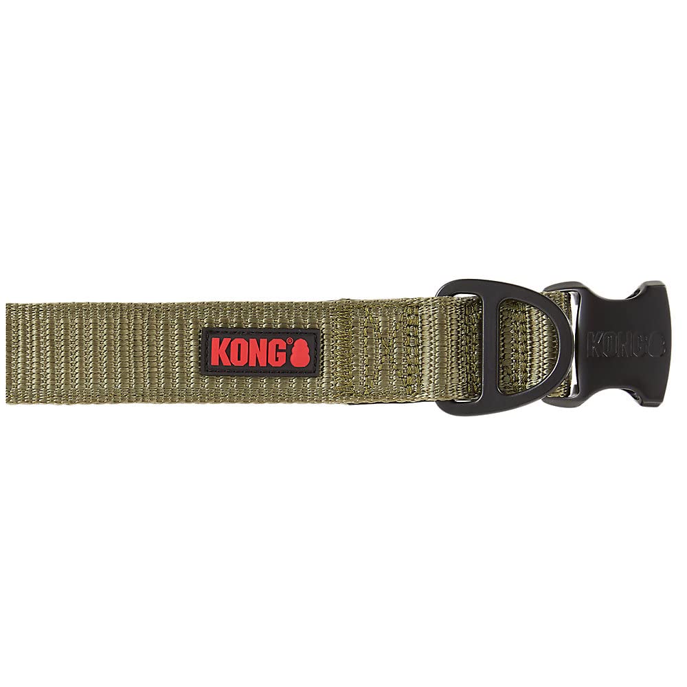 KONG Max HD collar green adjustable fit demonstrates easy sizing.