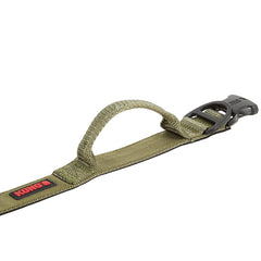 KONG metal snap buckle and D-ring provide secure durable closure
