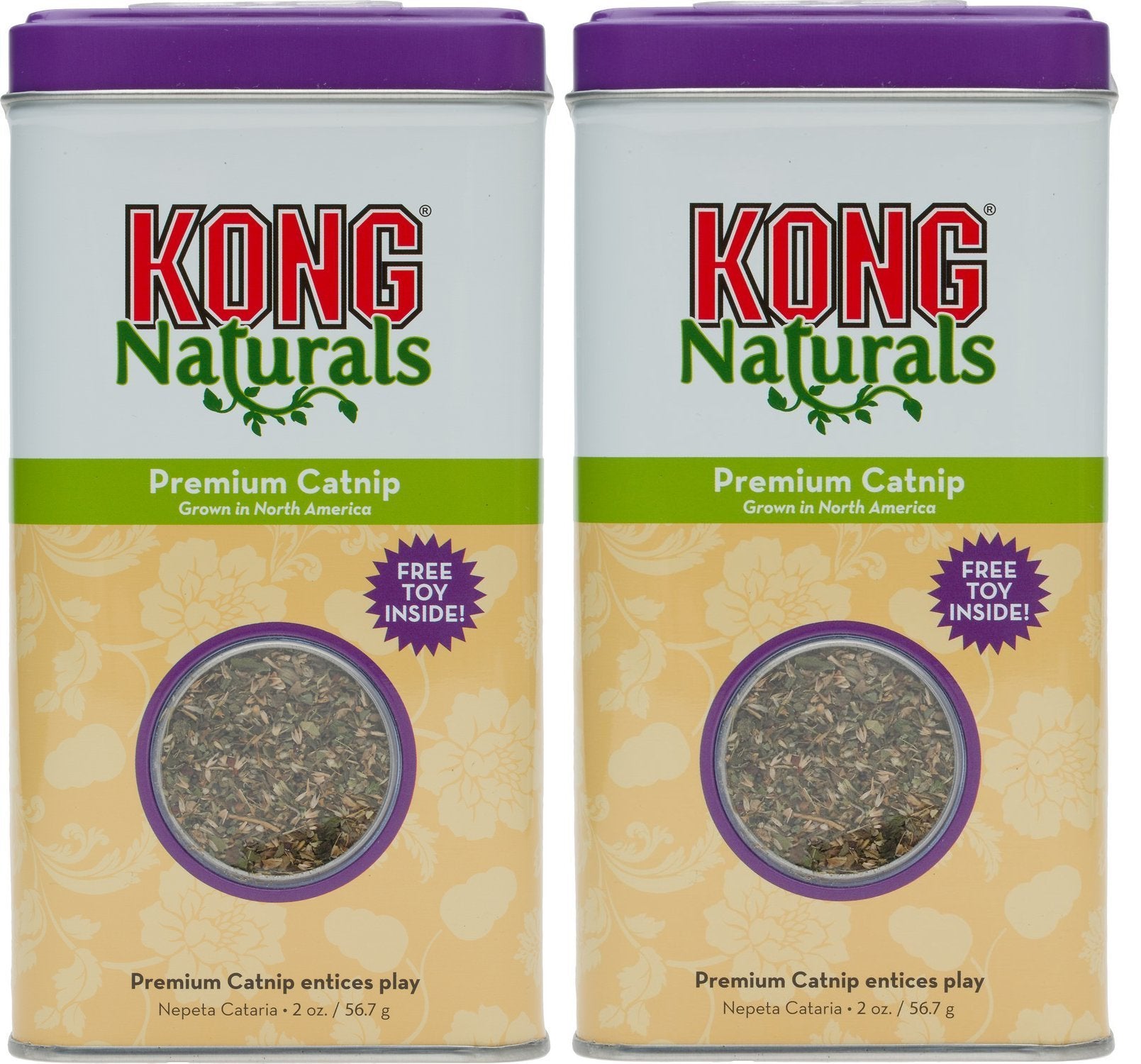 KONG Naturals Premium Catnip 2 oz bottle for cat enrichment and playful behavior