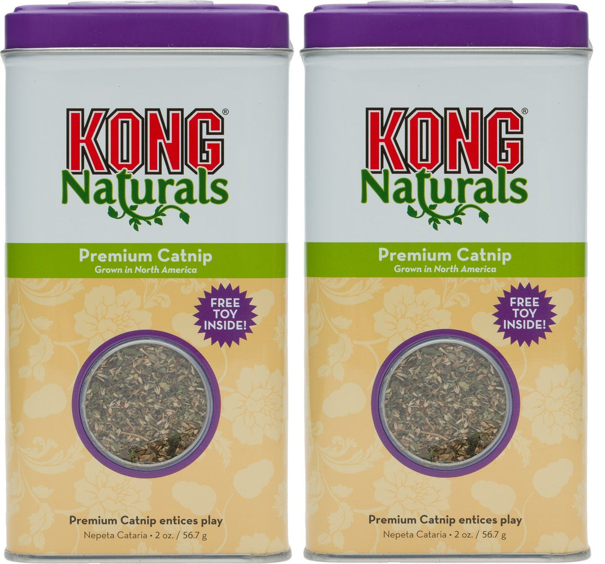 KONG Naturals Premium Catnip 2 oz bottle for cat enrichment and playful behavior