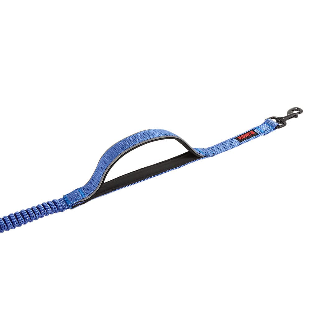 KONG Neoprene-handled comfort blue leash designed for comfortable grip.
