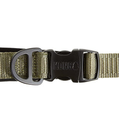 KONG neoprene-lined handle provides comfortable grip during walks