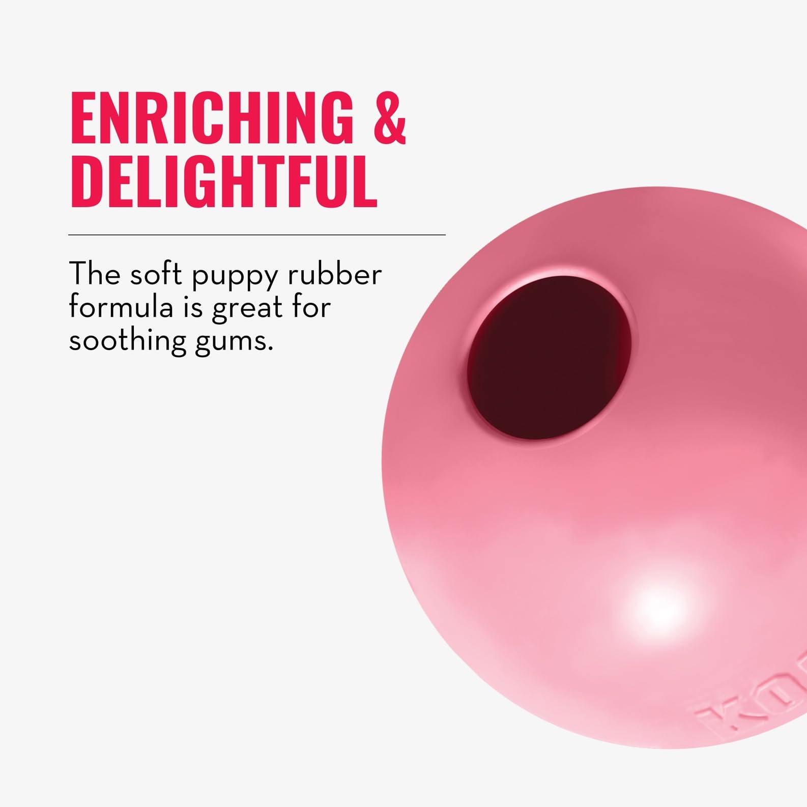 KONG Puppy Ball durable construction endures enthusiastic chewing and fetch.