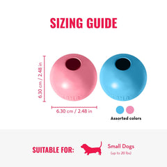 KONG Puppy Ball closeup emphasizes teething-friendly soft rubber texture.