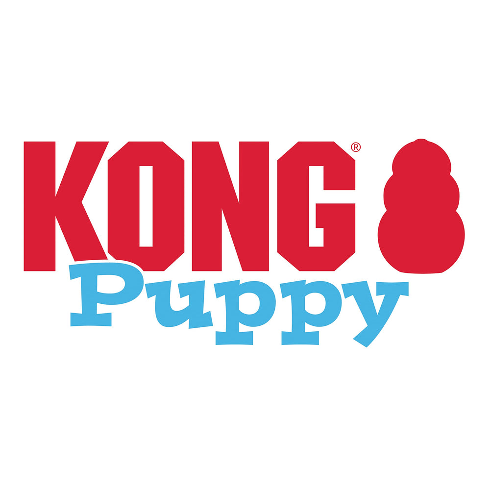 KONG Puppy blue color stands out during playtime