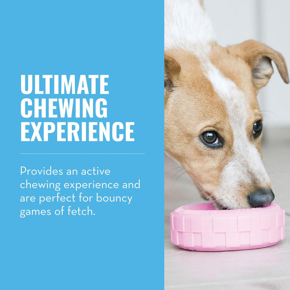 KONG Puppy Tires inner-track close-up emphasizing treat-stuffing option