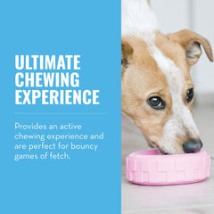 KONG Puppy Tires inner-track close-up emphasizing treat-stuffing option