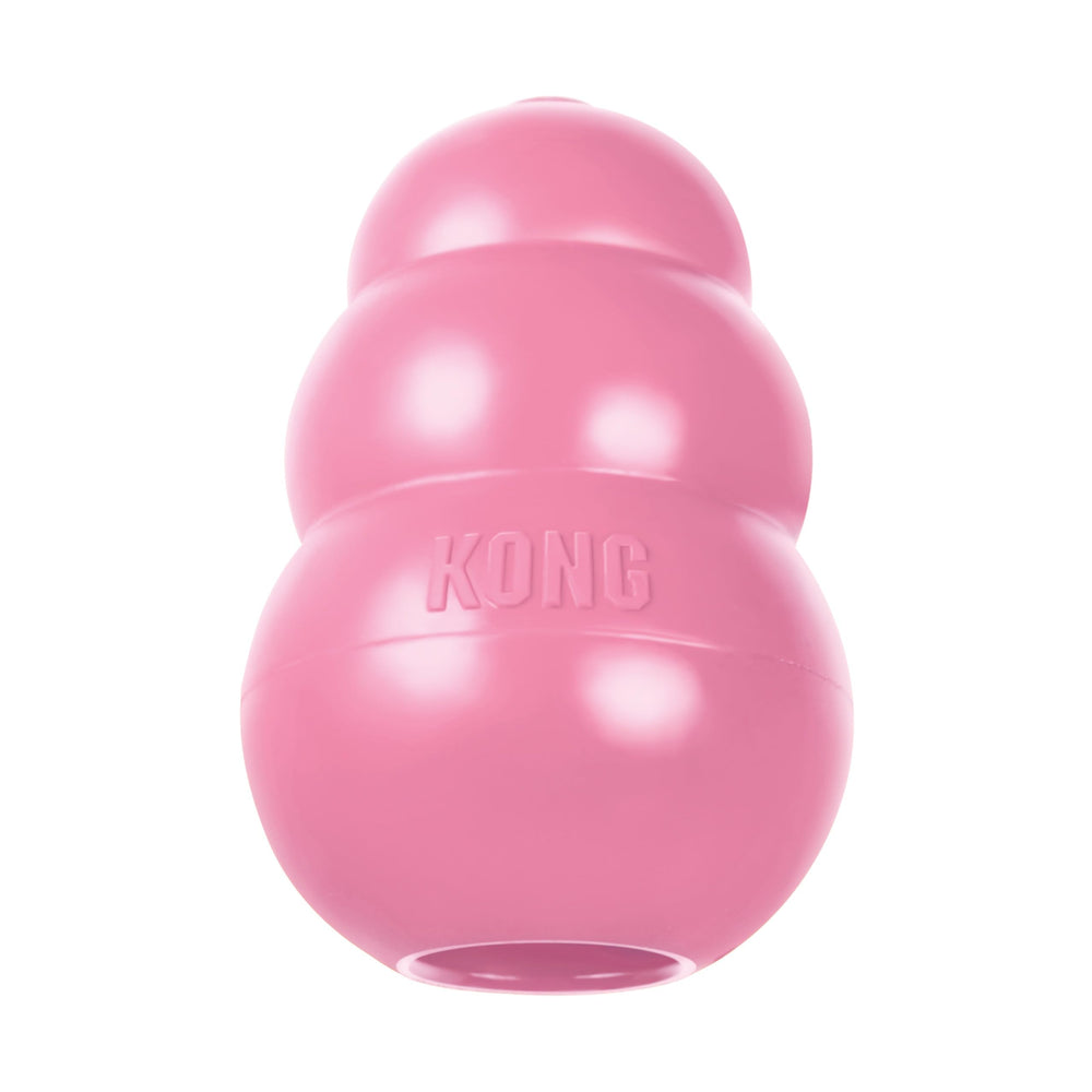KONG Puppy Toy closeup shows natural teething rubber for gentle chewing.