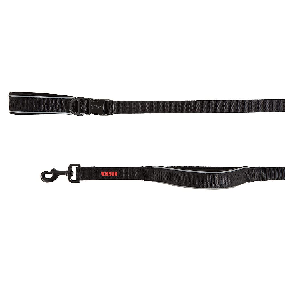 KONG reflective hands-free leash night walking with shock-absorbing cord