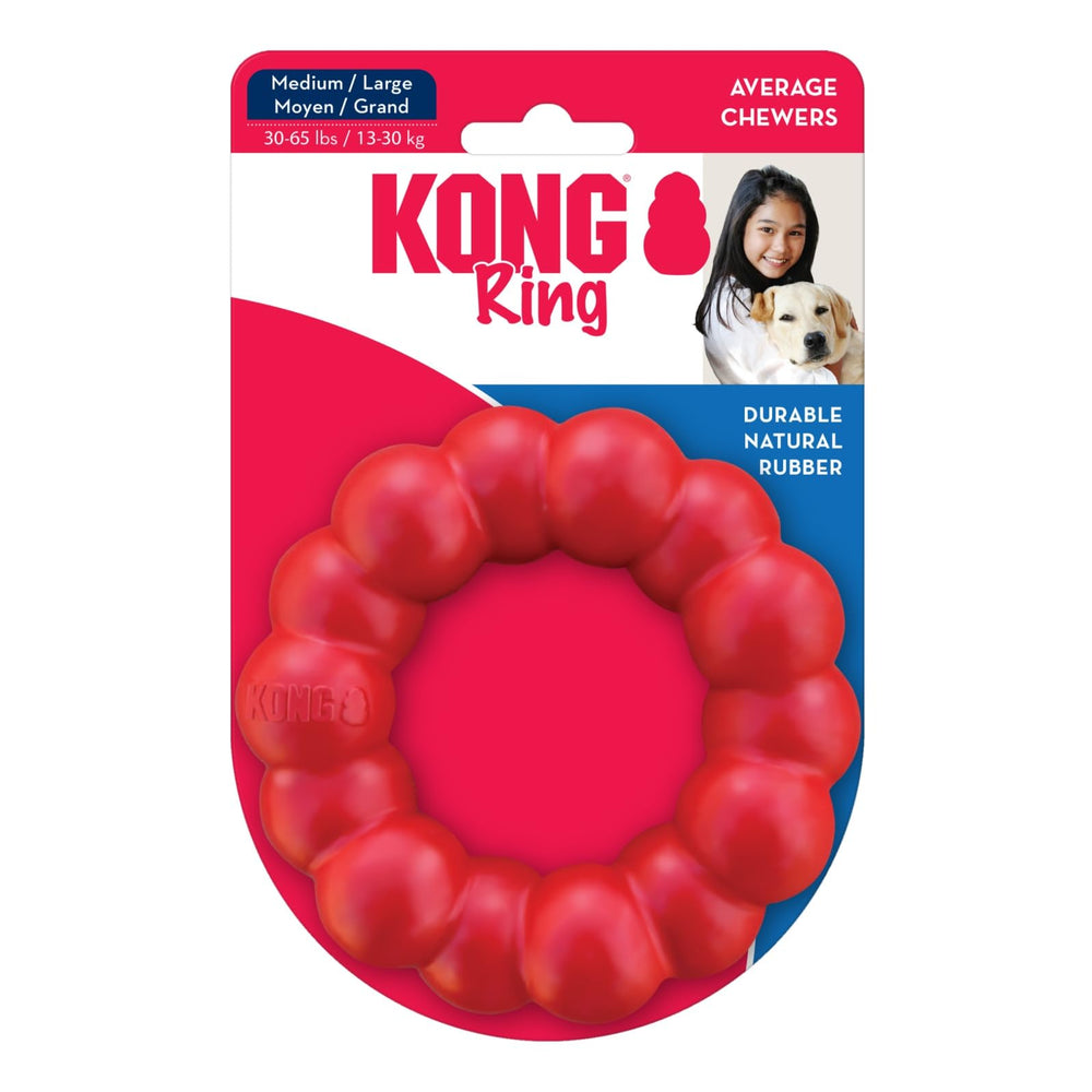 Visible wear on a KONG Ring showing its durability for tough chewers.