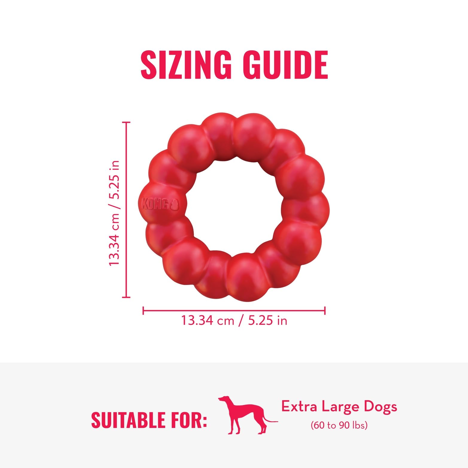 KONG Ring X-Large closeup durability for long-lasting chew sessions.