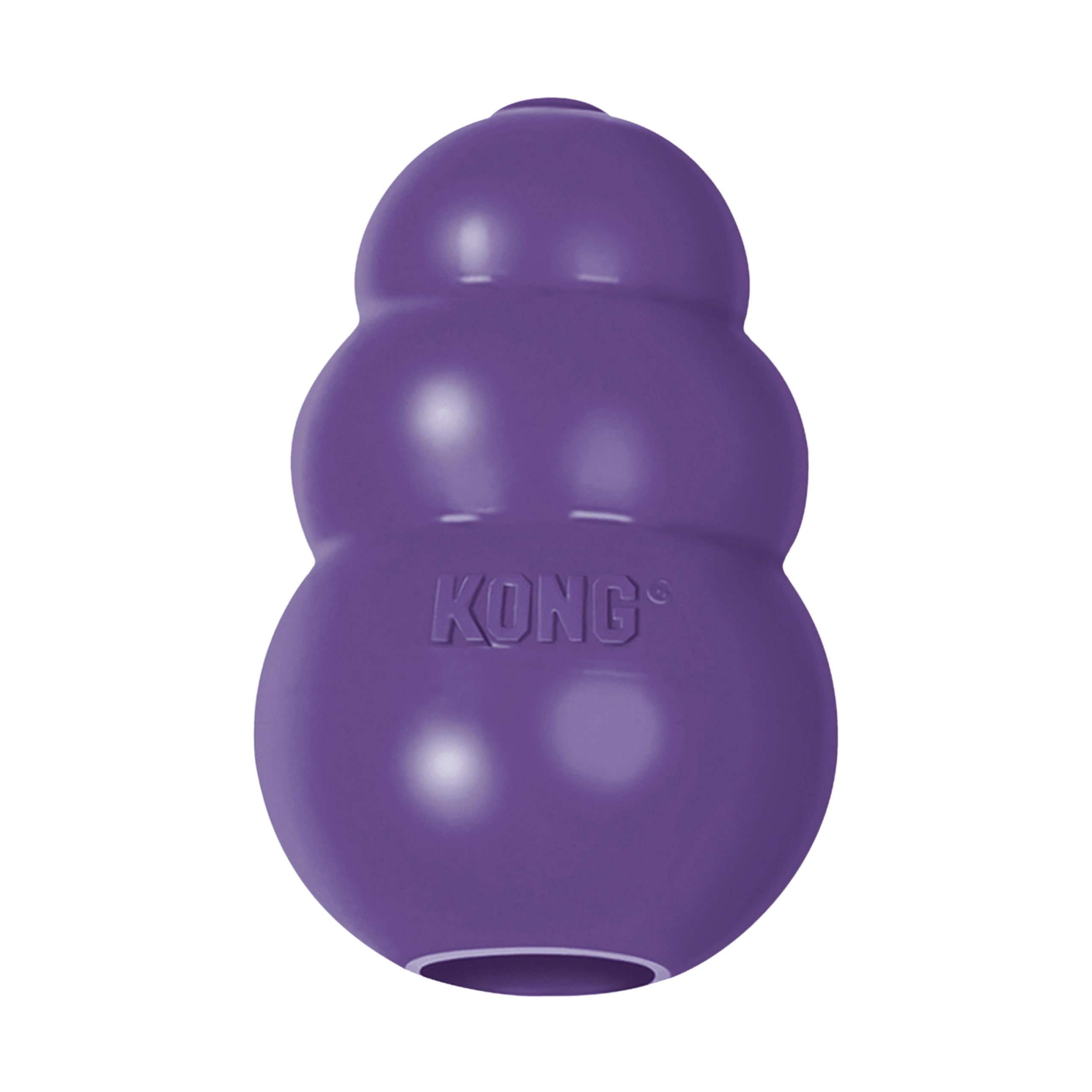 KONG Senior toy closeup shows gentle rubber for safe senior chewing.