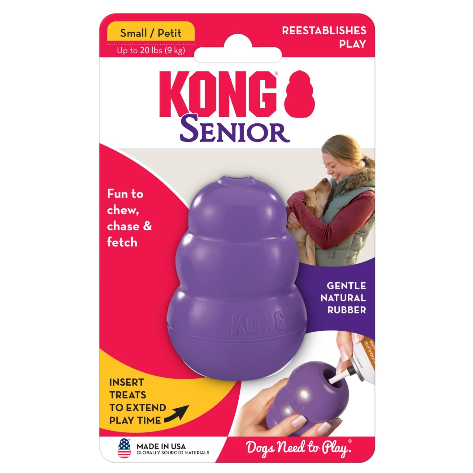 KONG Senior not-indestructible reminder image prompts owner supervision