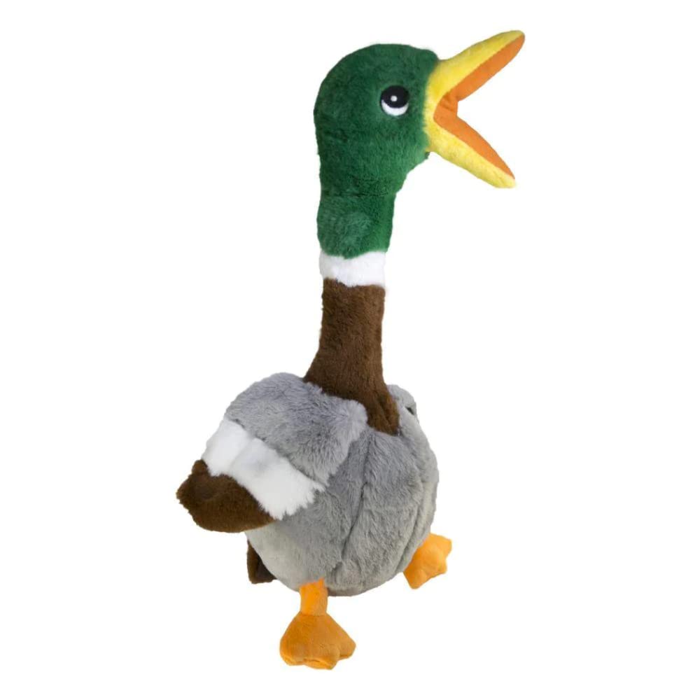 KONG Shakers Honkers Duck close-up toy highlighting soft plush texture for interactive tugging