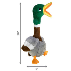 KONG Shakers Honkers Duck textured neck supports natural chewing instincts during play