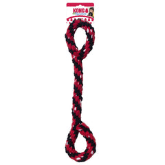 Close-up of durable material on the KONG rope showing resilience during chew sessions.