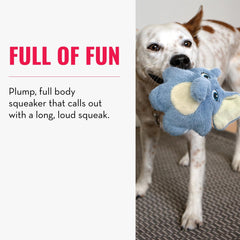 KONG Snuzzles Elephant crinkle detail for enhanced sensory play.