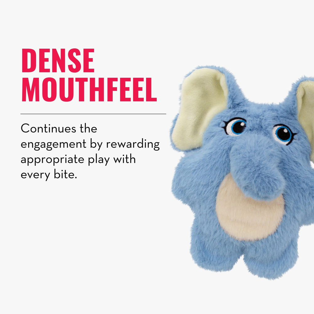 KONG Snuzzles Elephant indoor play setup encourages mental engagement.