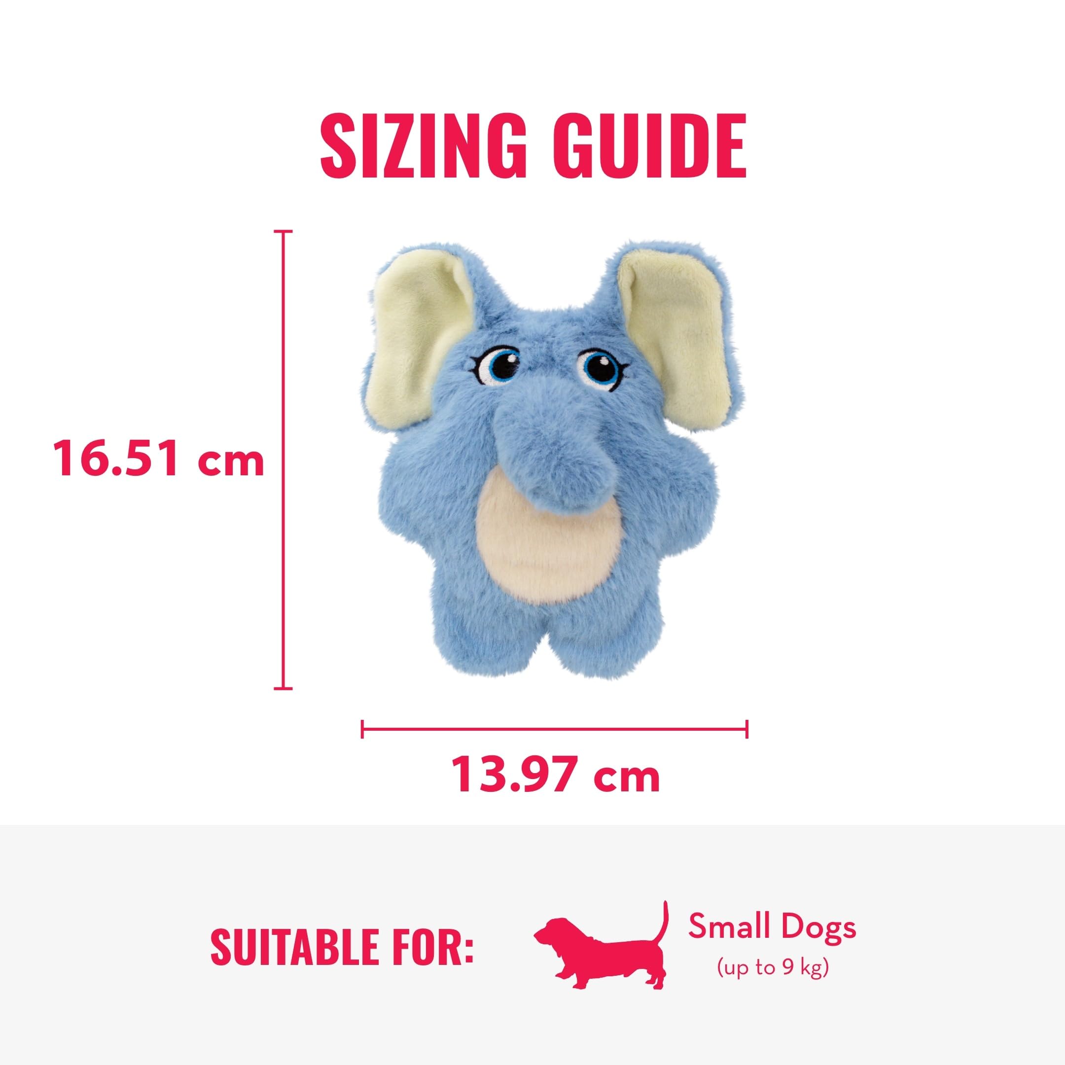 KONG Snuzzles Elephant plush texture ideal for snuggles and comfort.