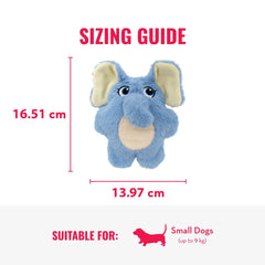KONG Snuzzles Elephant plush texture ideal for snuggles and comfort.
