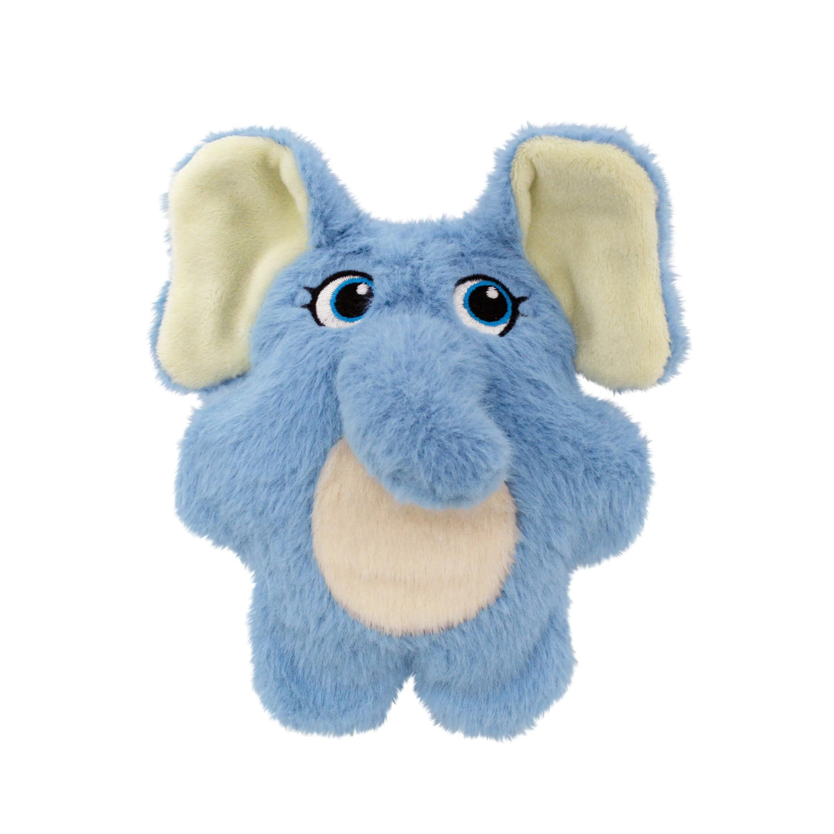 KONG Snuzzles Elephant small toy front view for indoor play and gentle chews.