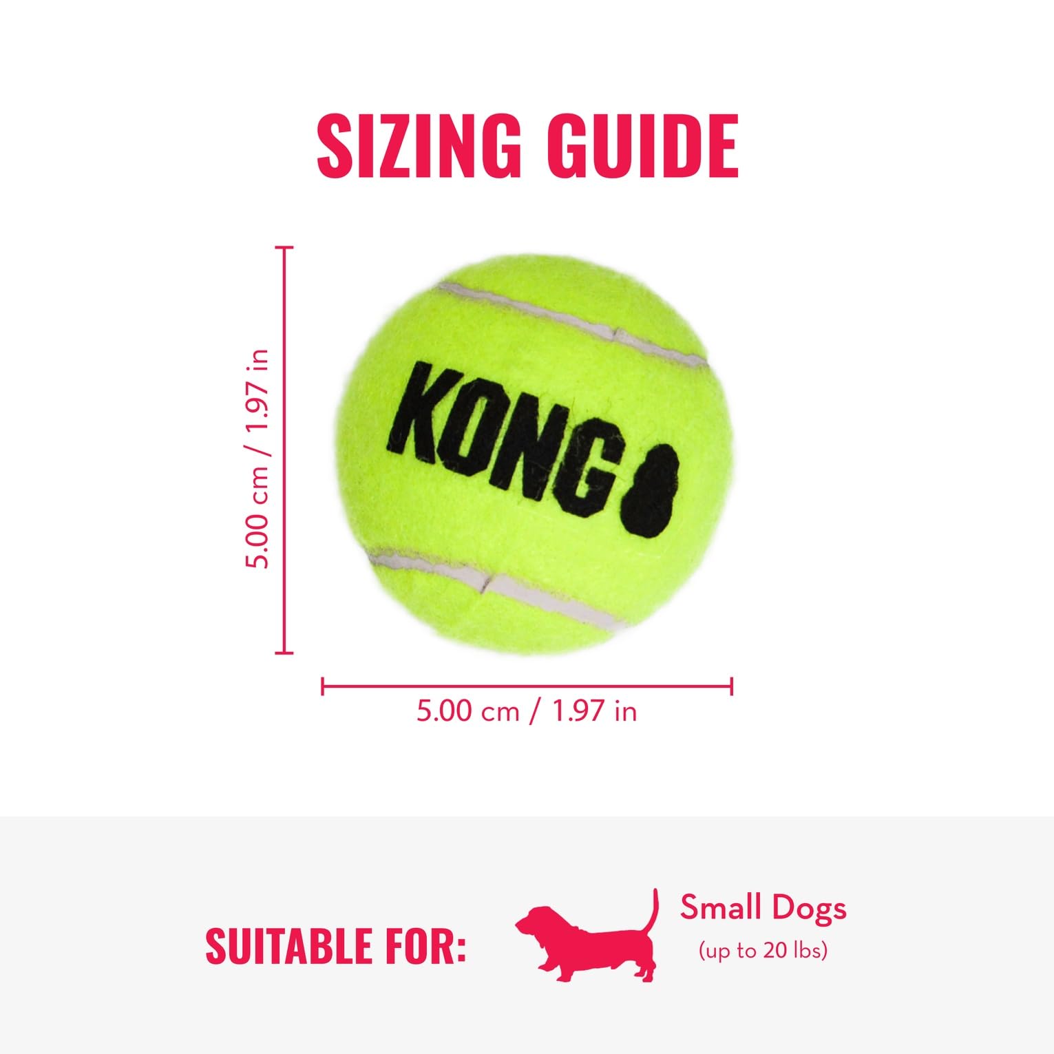 KONG SqueakAir balls mid-fetch with squeak for engaging play.