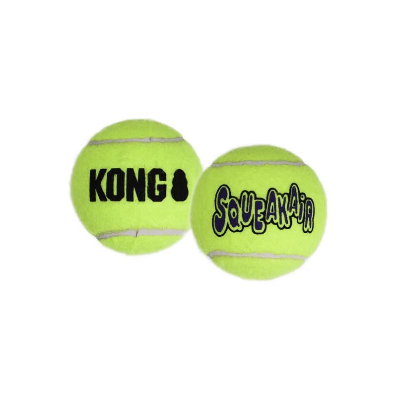 KONG Squeakair with non-abrasive felt reduces wear on teeth