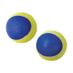 KONG Squeakair Ultra Balls texture detail highlighting non-abrasive felt gentle on teeth and gums.