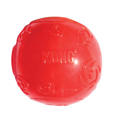 KONG Squeezz Ball dog toy—ring shape offers erratic bounces for lively outdoor games.