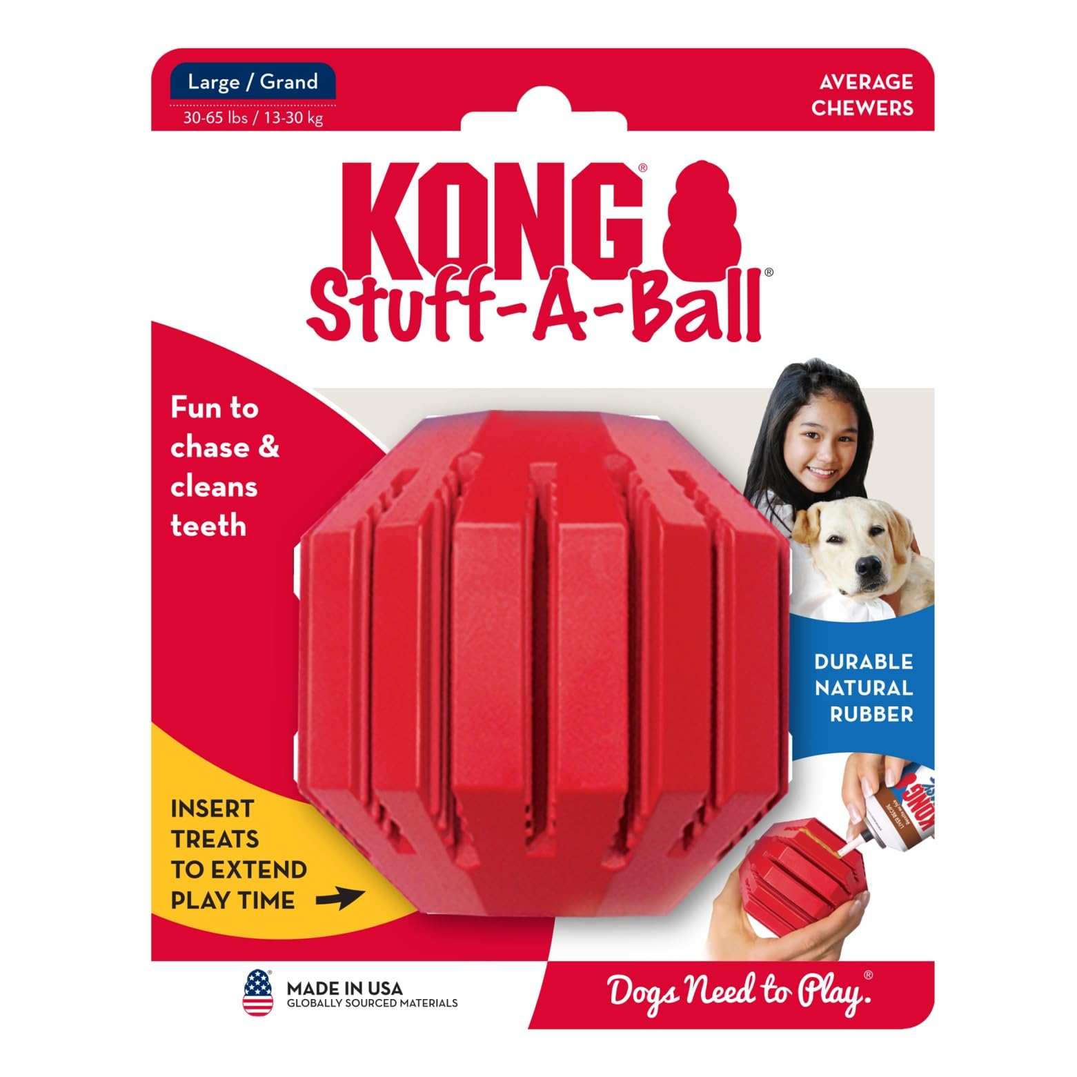 KONG Stuff-A-Ball dog toy enrichment during chew sessions
