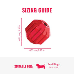 KONG Stuff-A-Ball stuffed with snacks demonstrates easy snack-time enrichment