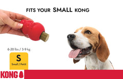 KONG Stuff'n Ziggies adult small 7oz pack3 closeup-texture highlights a safe, digestible chew