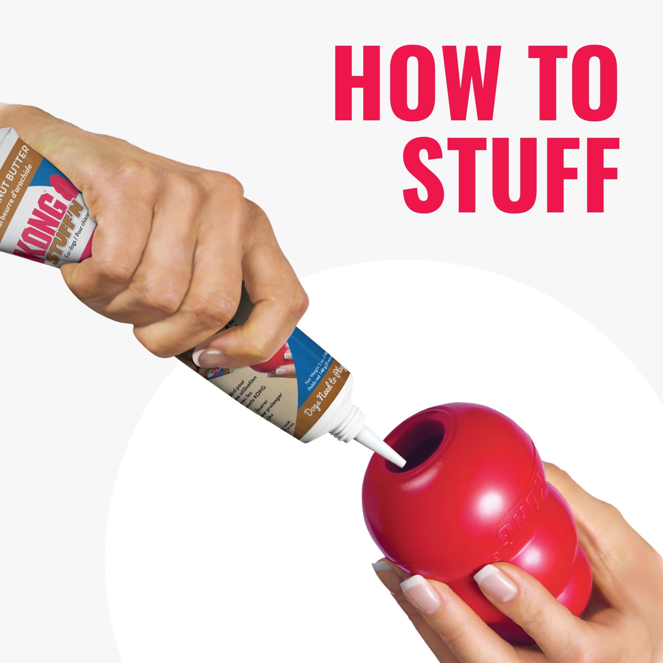 KONG Stuff'N paste inside a toy supports extended engagement and enrichment.