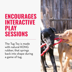 KONG Tug Toy comfort-grip-design aids secure hold during tug.