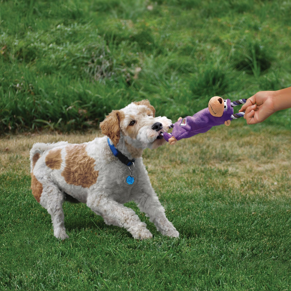KONG Tugger Knots Frog rope-handles enable easy grip for energetic tug sessions and play