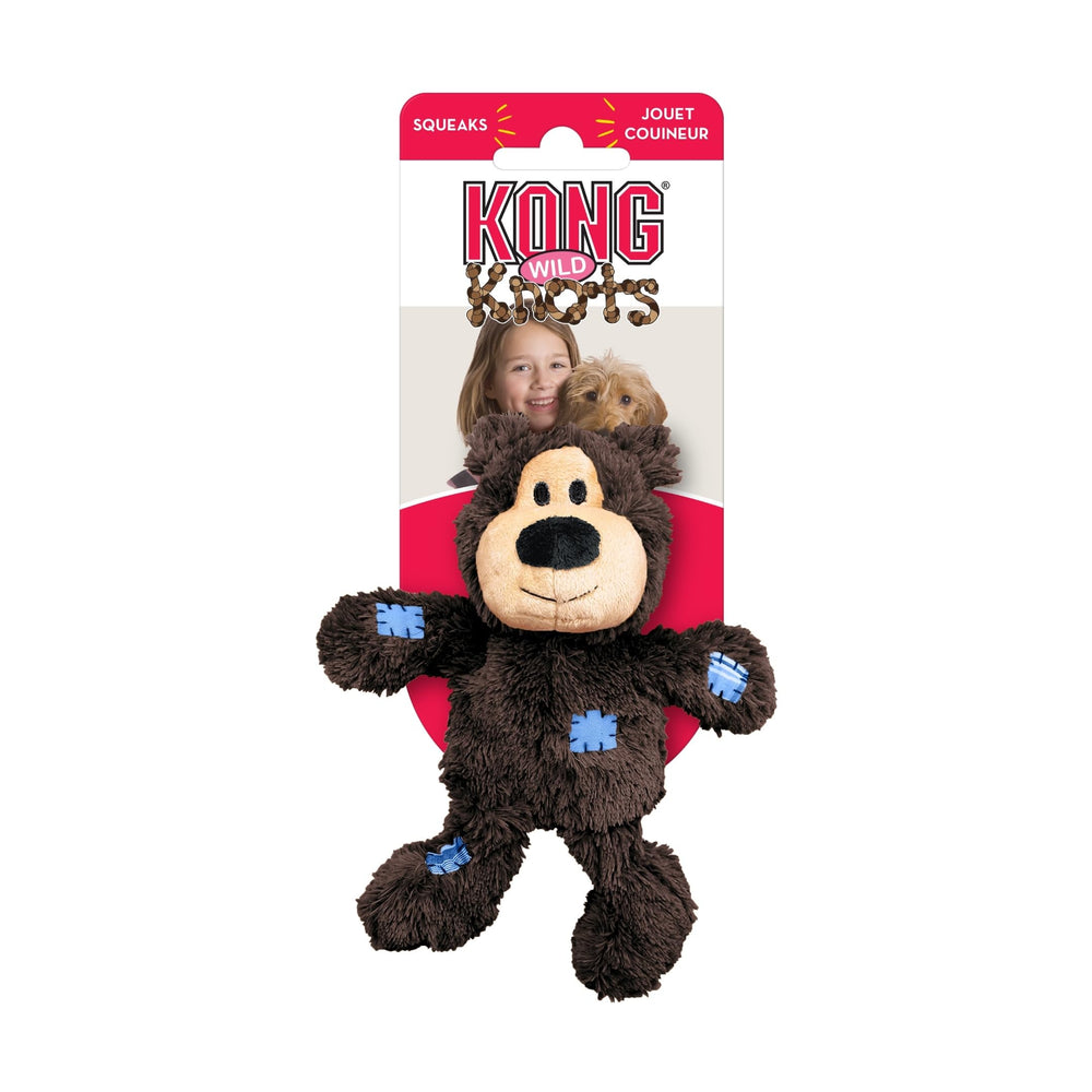 KONG Wild Knots Bear XS packaging highlights size options