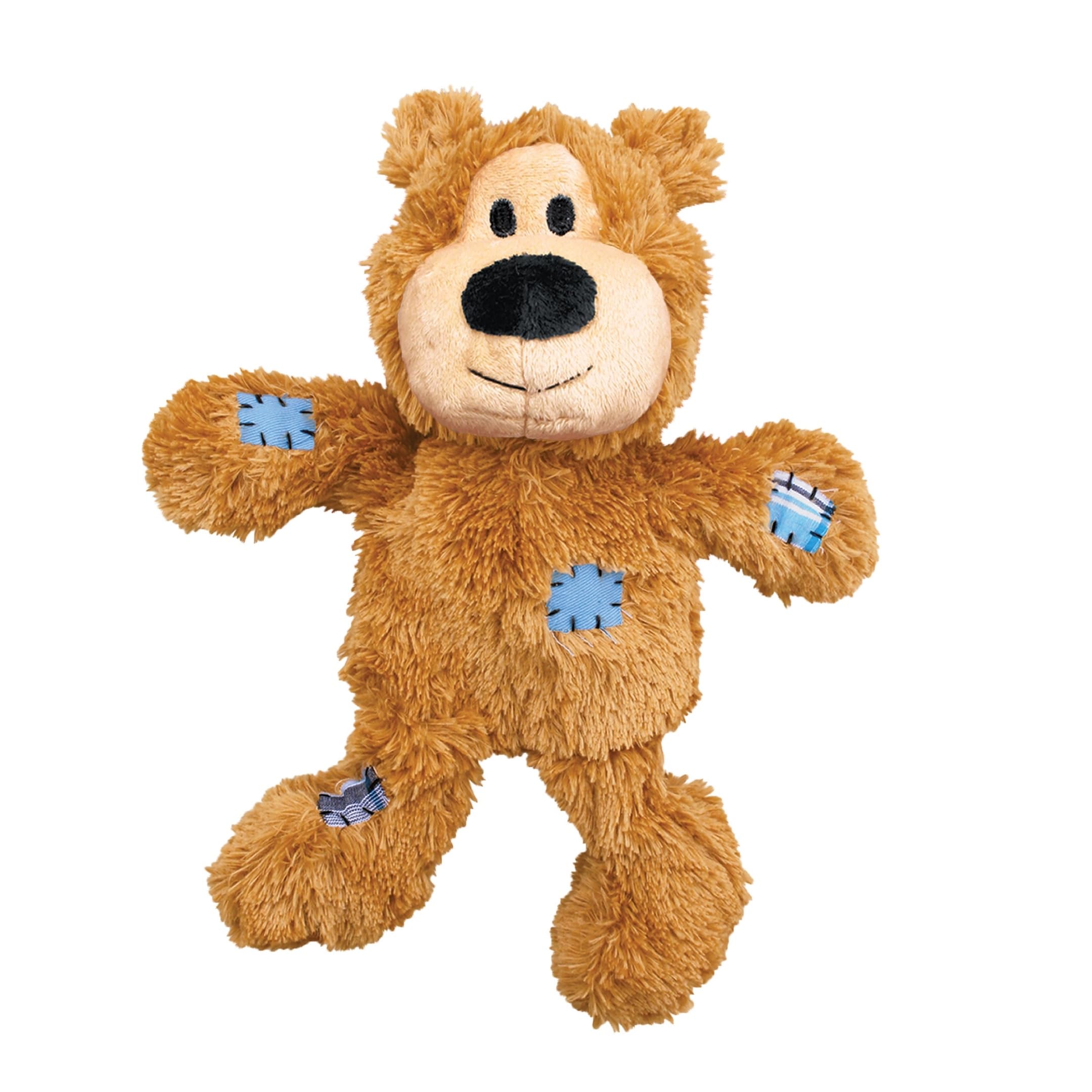 KONG Wild Knots Bears internal knotted rope skeleton for durable play.