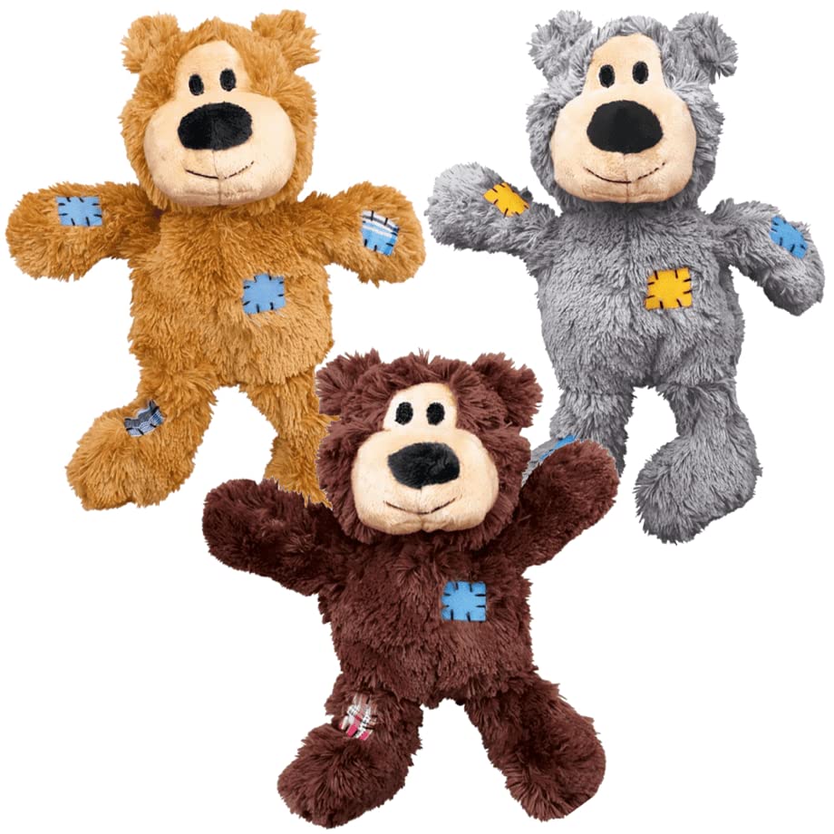 KONG Wild Knots Bears soft plush texture invites cuddling and gentle fetch
