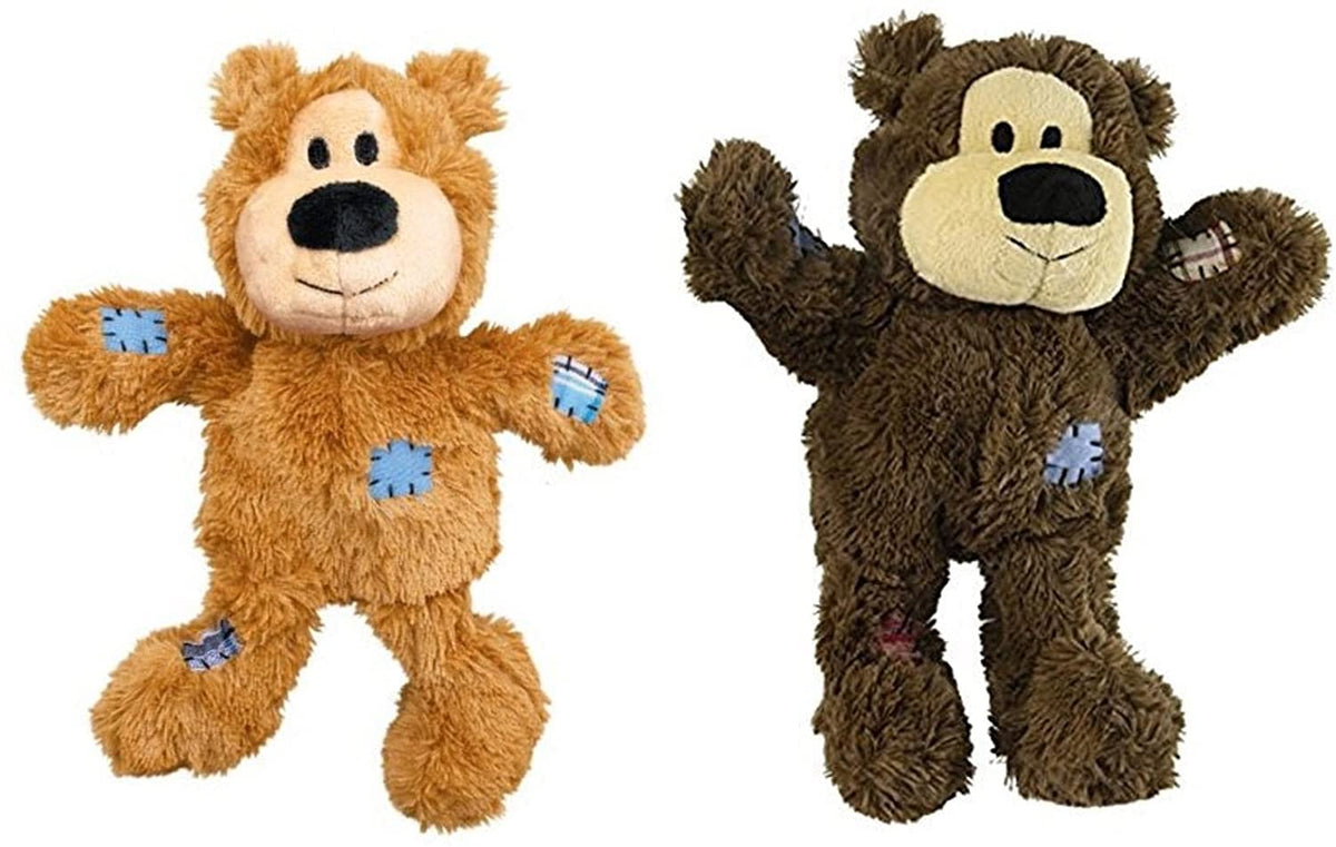 KONG Wild Knots Bears squeaker closeup for interactive play