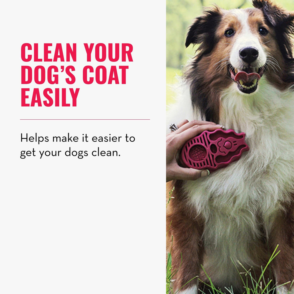 KONG ZoomGroom distributes shampoo evenly through the coat.