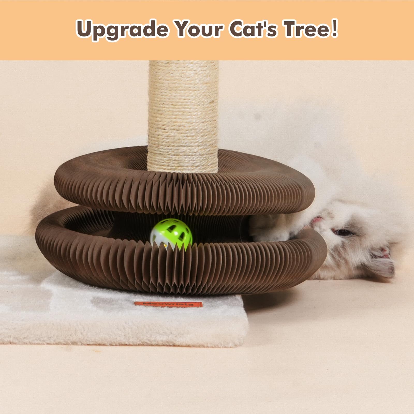 KONOATOR Kitty Kurlz durable cardboard withstands vigorous scratching