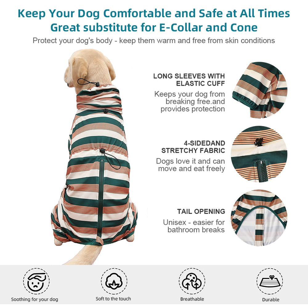 KOOGAL dog pajamas four-leg design provides secure coverage during movement