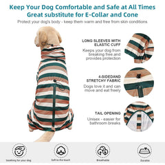 KOOGAL dog pajamas four-leg design provides secure coverage during movement
