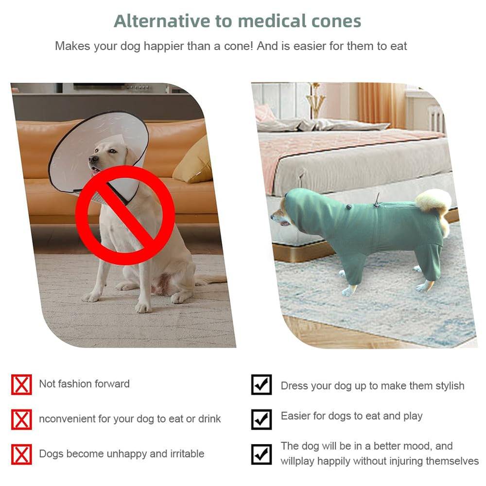 KOOGAL dog pajamas 2xl model-wearing demonstrates comfortable coverage.