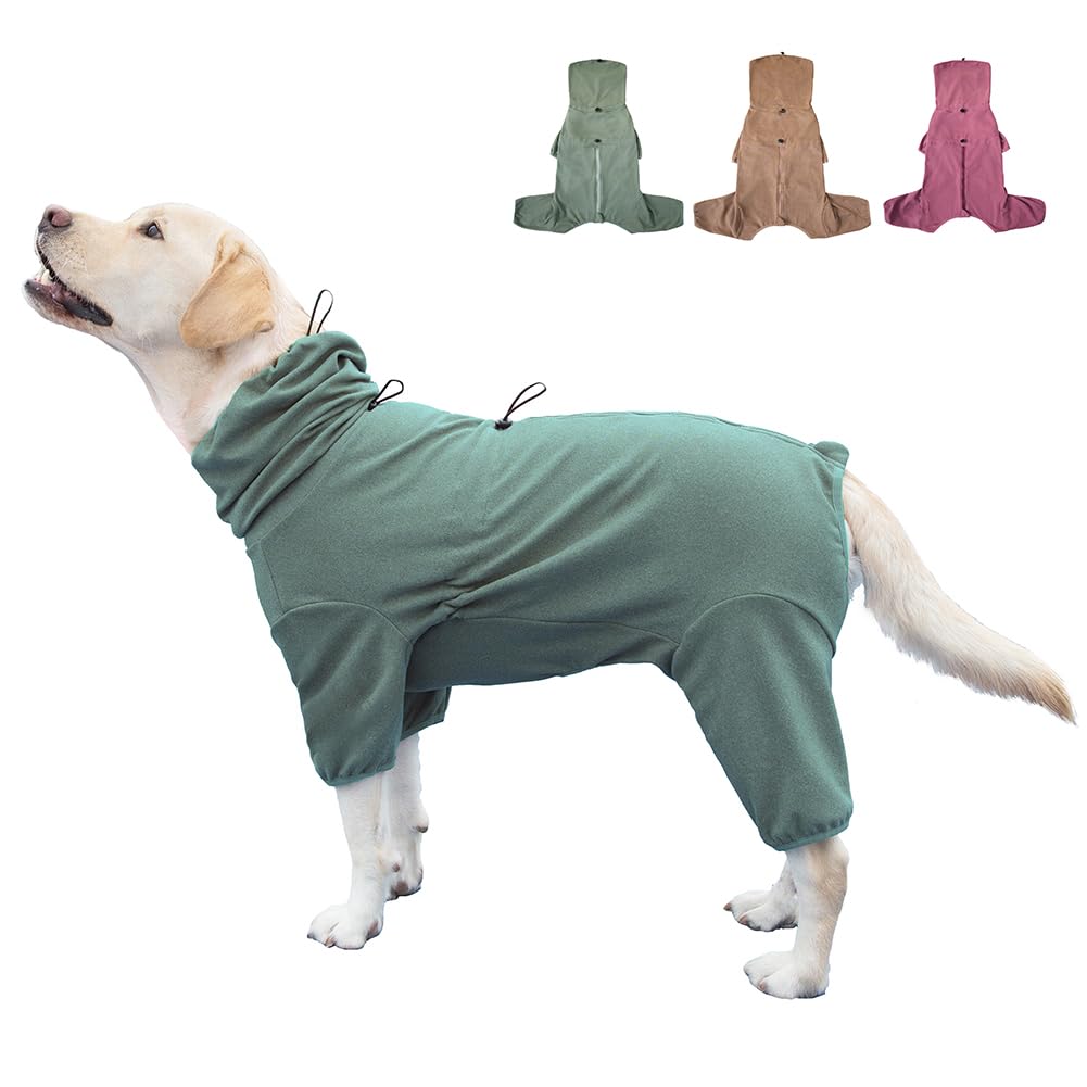 KOOGAL Dog Pajamas green 5XL on dog for all-day comfort